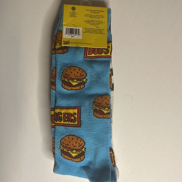 Bob's Burgers 2 Pair Crew Socks Shoe Size 6-12 NWT or for collectors - Picture 3 of 6